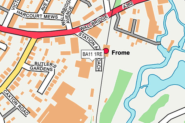 BA11 1RE map - OS OpenMap – Local (Ordnance Survey)
