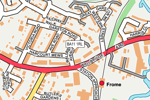 BA11 1RL map - OS OpenMap – Local (Ordnance Survey)