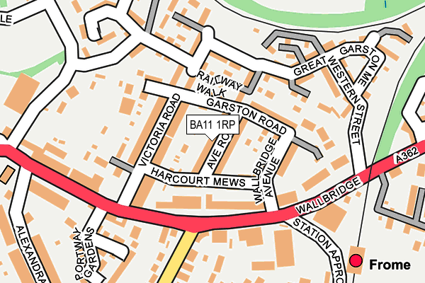 BA11 1RP map - OS OpenMap – Local (Ordnance Survey)