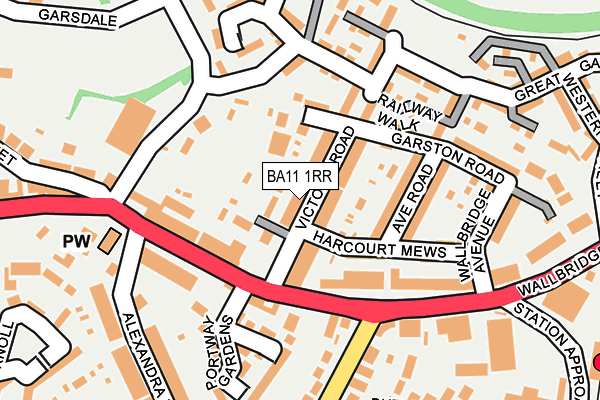 BA11 1RR map - OS OpenMap – Local (Ordnance Survey)