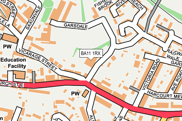 BA11 1RX map - OS OpenMap – Local (Ordnance Survey)