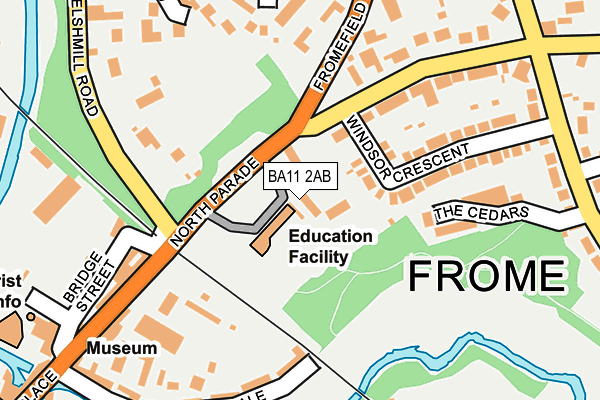 BA11 2AB map - OS OpenMap – Local (Ordnance Survey)