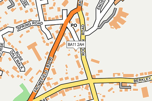 BA11 2AH map - OS OpenMap – Local (Ordnance Survey)