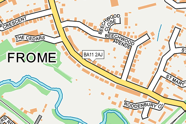 BA11 2AJ map - OS OpenMap – Local (Ordnance Survey)