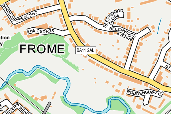 BA11 2AL map - OS OpenMap – Local (Ordnance Survey)