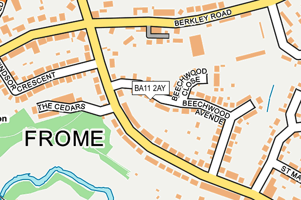 BA11 2AY map - OS OpenMap – Local (Ordnance Survey)