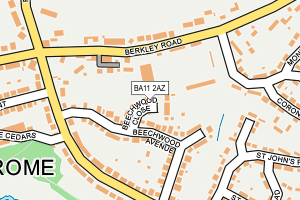 BA11 2AZ map - OS OpenMap – Local (Ordnance Survey)