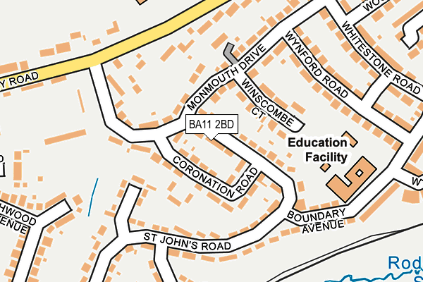 BA11 2BD map - OS OpenMap – Local (Ordnance Survey)