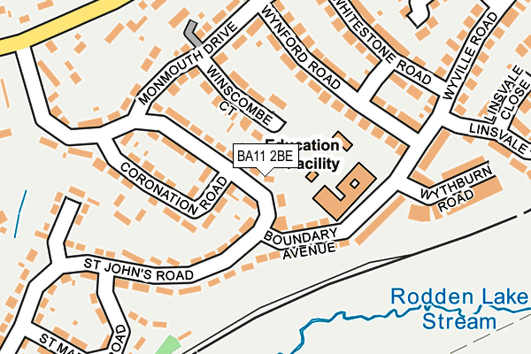 BA11 2BE map - OS OpenMap – Local (Ordnance Survey)