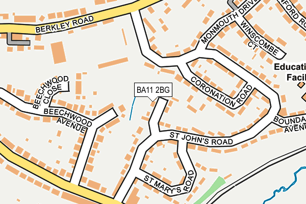 BA11 2BG map - OS OpenMap – Local (Ordnance Survey)