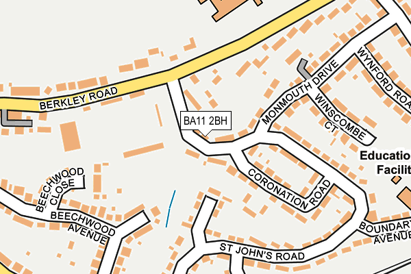 BA11 2BH map - OS OpenMap – Local (Ordnance Survey)