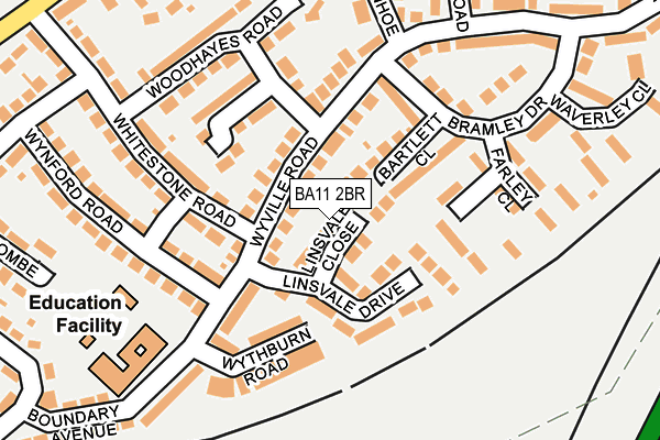 BA11 2BR map - OS OpenMap – Local (Ordnance Survey)