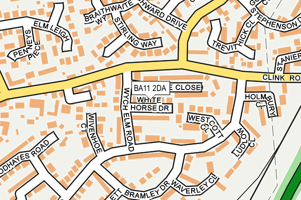 BA11 2DA map - OS OpenMap – Local (Ordnance Survey)