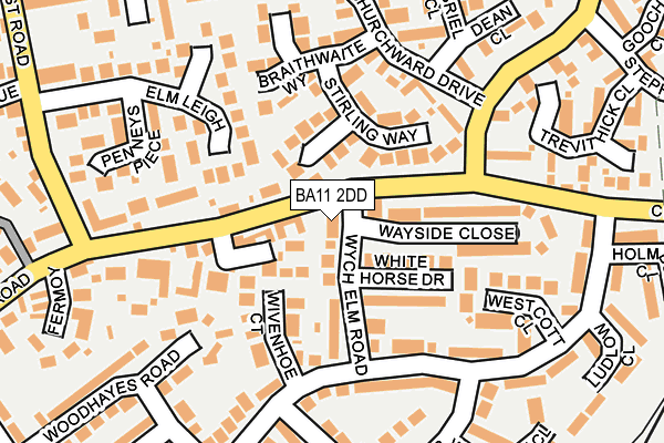 BA11 2DD map - OS OpenMap – Local (Ordnance Survey)