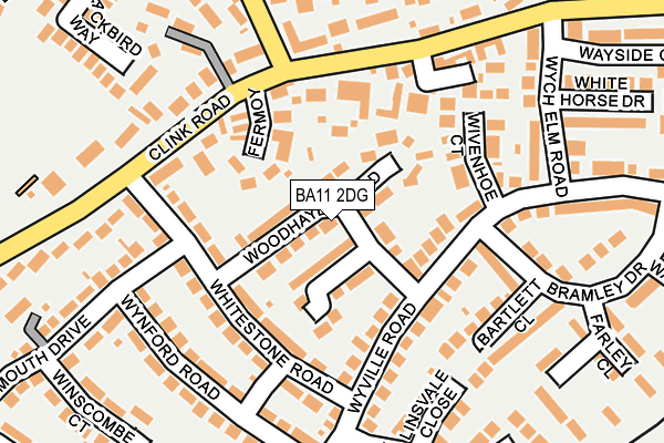 BA11 2DG map - OS OpenMap – Local (Ordnance Survey)
