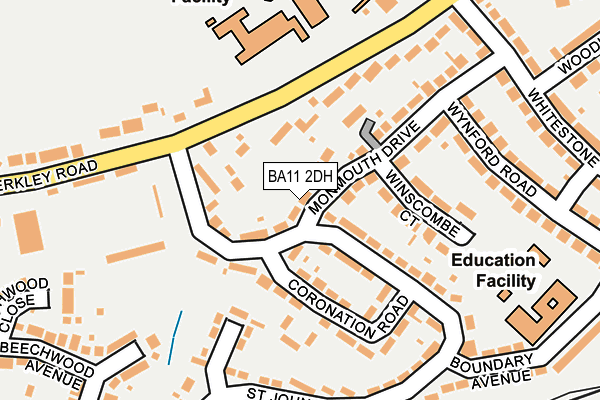 BA11 2DH map - OS OpenMap – Local (Ordnance Survey)