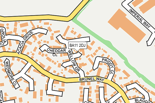 BA11 2DJ map - OS OpenMap – Local (Ordnance Survey)