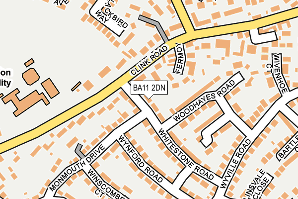 BA11 2DN map - OS OpenMap – Local (Ordnance Survey)
