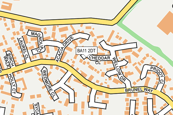 BA11 2DT map - OS OpenMap – Local (Ordnance Survey)