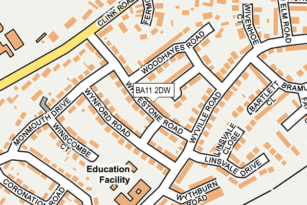 BA11 2DW map - OS OpenMap – Local (Ordnance Survey)