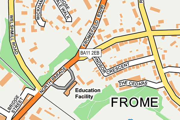 BA11 2EB map - OS OpenMap – Local (Ordnance Survey)