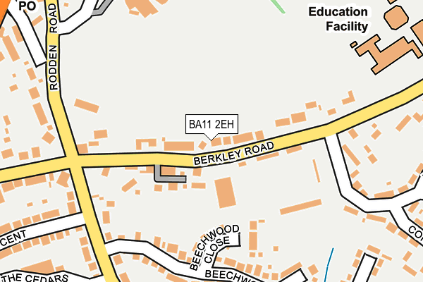 BA11 2EH map - OS OpenMap – Local (Ordnance Survey)