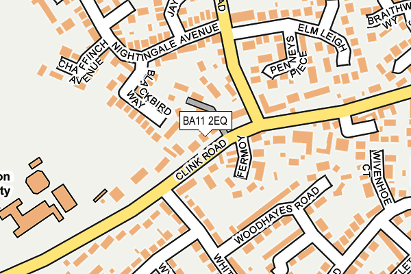 BA11 2EQ map - OS OpenMap – Local (Ordnance Survey)