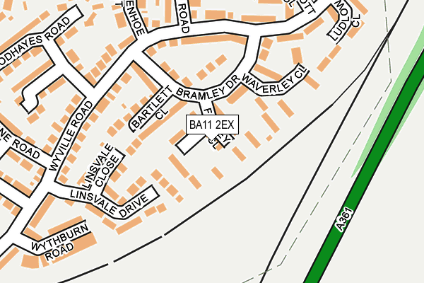 BA11 2EX map - OS OpenMap – Local (Ordnance Survey)