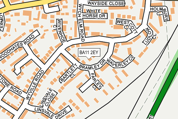 BA11 2EY map - OS OpenMap – Local (Ordnance Survey)