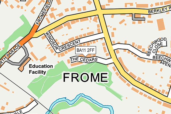 BA11 2FF map - OS OpenMap – Local (Ordnance Survey)