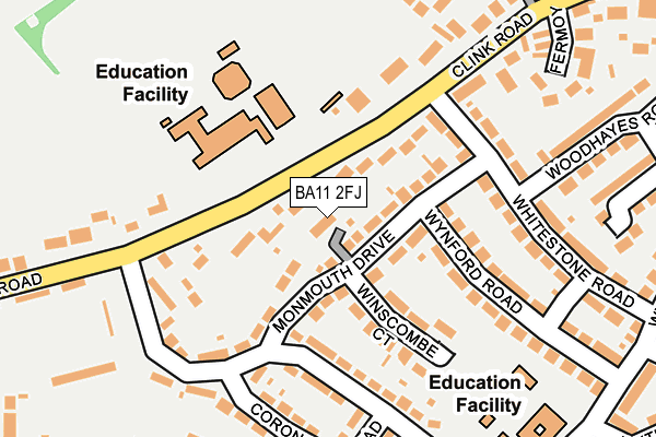 BA11 2FJ map - OS OpenMap – Local (Ordnance Survey)