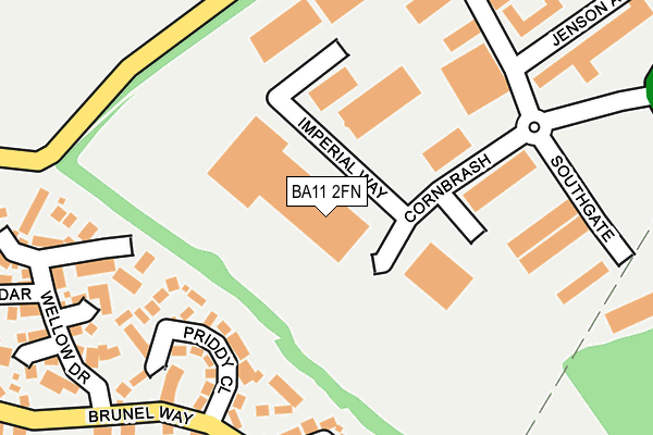 BA11 2FN map - OS OpenMap – Local (Ordnance Survey)