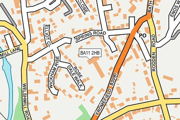 BA11 2HB map - OS OpenMap – Local (Ordnance Survey)