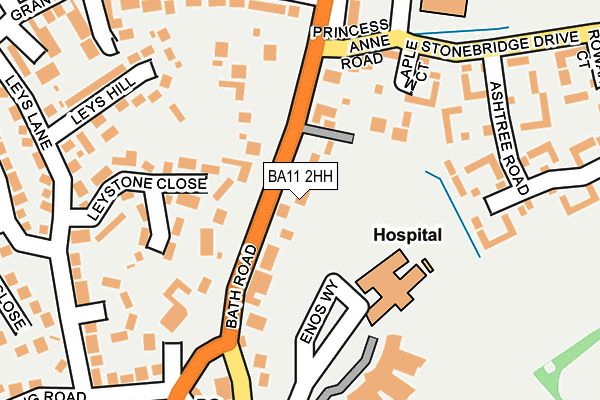 BA11 2HH map - OS OpenMap – Local (Ordnance Survey)