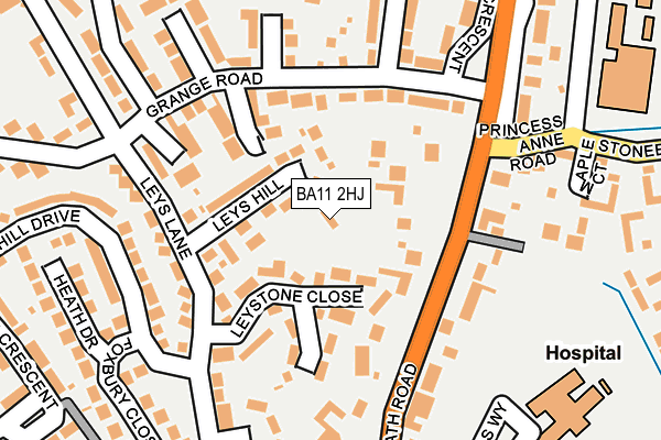 BA11 2HJ map - OS OpenMap – Local (Ordnance Survey)