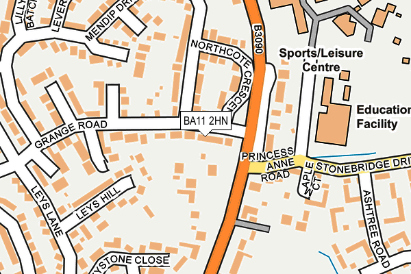 BA11 2HN map - OS OpenMap – Local (Ordnance Survey)