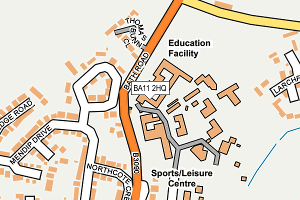 Map of THE FROME ACADEMY LIMITED at local scale