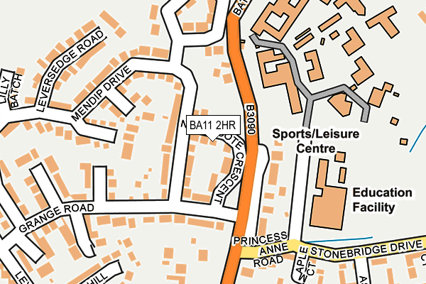 BA11 2HR map - OS OpenMap – Local (Ordnance Survey)