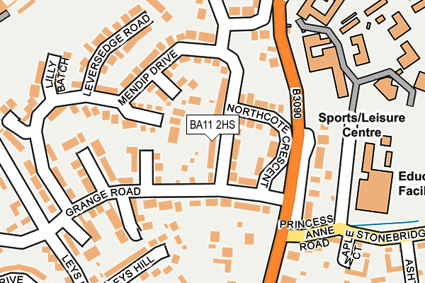 BA11 2HS map - OS OpenMap – Local (Ordnance Survey)