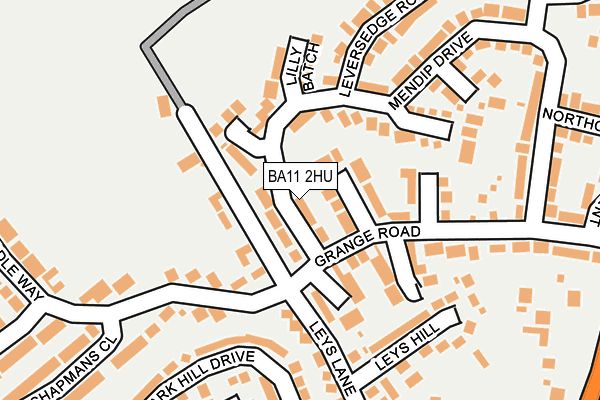 BA11 2HU map - OS OpenMap – Local (Ordnance Survey)