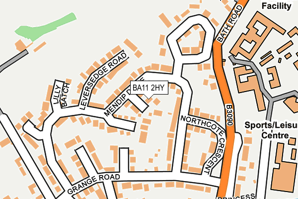 BA11 2HY map - OS OpenMap – Local (Ordnance Survey)