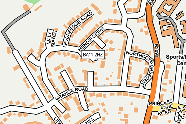 BA11 2HZ map - OS OpenMap – Local (Ordnance Survey)
