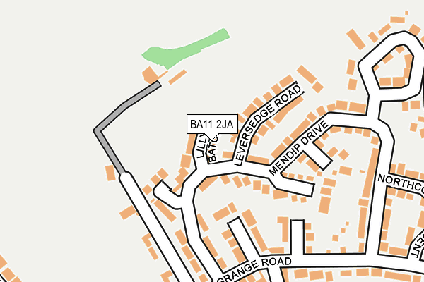 BA11 2JA map - OS OpenMap – Local (Ordnance Survey)