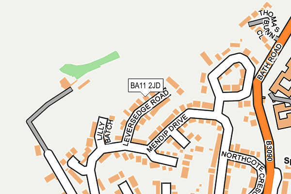 BA11 2JD map - OS OpenMap – Local (Ordnance Survey)