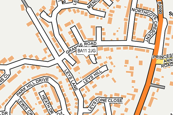 BA11 2JG map - OS OpenMap – Local (Ordnance Survey)