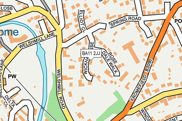 BA11 2JJ map - OS OpenMap – Local (Ordnance Survey)