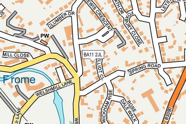 BA11 2JL map - OS OpenMap – Local (Ordnance Survey)