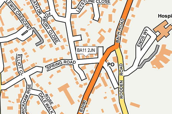 BA11 2JN map - OS OpenMap – Local (Ordnance Survey)