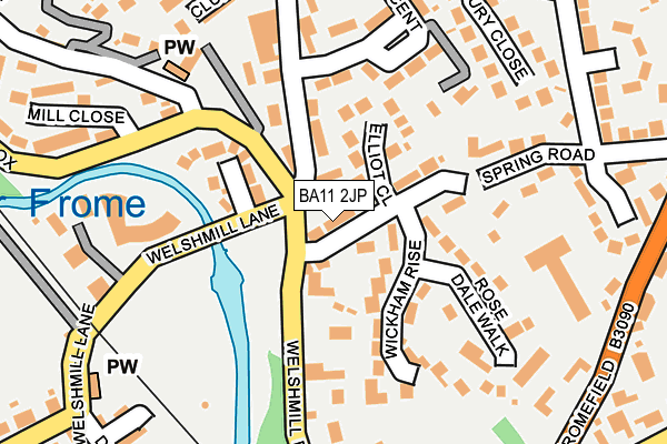 BA11 2JP map - OS OpenMap – Local (Ordnance Survey)