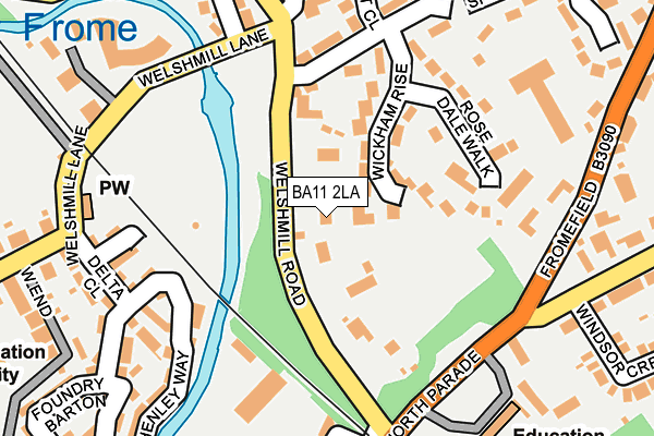 BA11 2LA map - OS OpenMap – Local (Ordnance Survey)